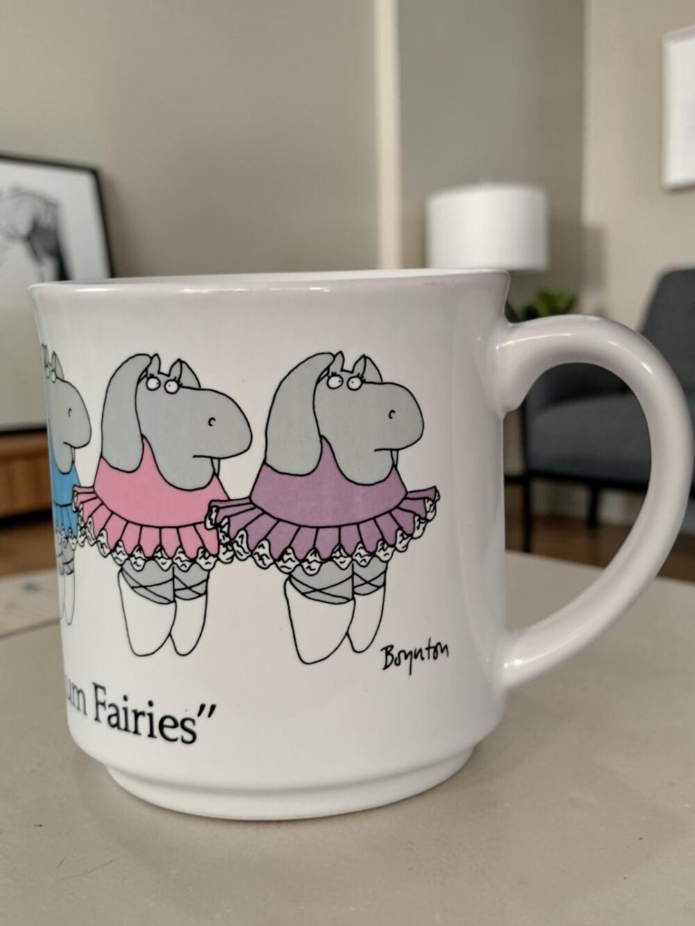 Sandra Boynton "Dance Of The Sugarplum Fairies" Hippo Vintage 80s/90s Coffee Mug